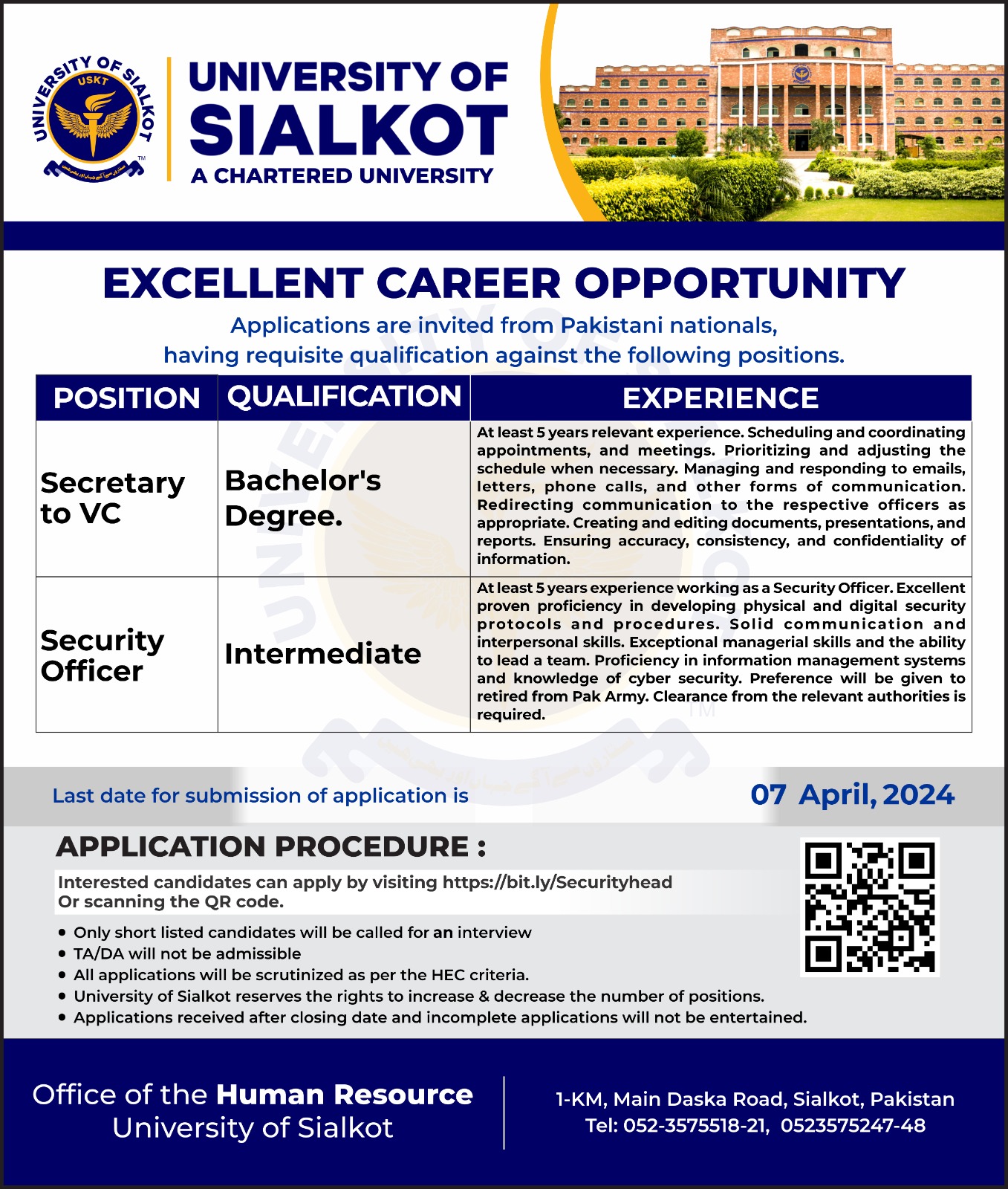 Excellent Career Opportunity